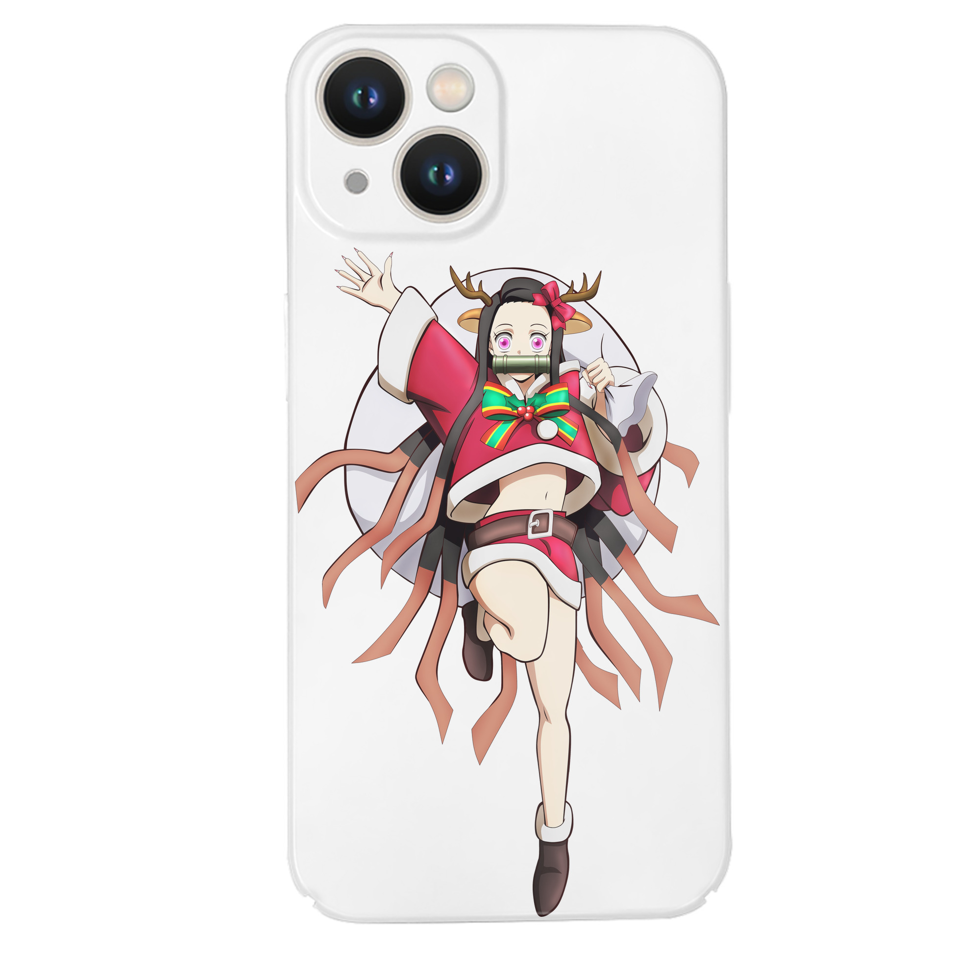 （画像用） 鬼滅の刃（きめつのやいば）竈門 禰󠄀豆子／かまど ねずこ Kamado Nezuko 【iPhone 14シリーズ対応】ハードケース